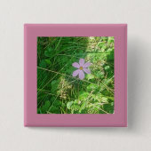 Peak-a-boo Roze Vierkante Button 5,1 Cm (Voorkant)