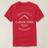 Peak Bagging Cadair Idris Wales T-shirt (Design voorkant)