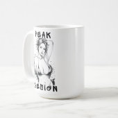 Peak Design Krachtig Graffiti Pin-up Schets Kunst Koffiemok (Voorkant links)
