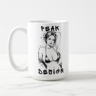 Peak Design Krachtig Graffiti Pin-up Schets Kunst Koffiemok