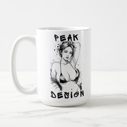 Peak Design Krachtig Graffiti Pin-up Schets Kunst Koffiemok (Links)