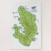 Peak District England Map Legpuzzel (Verticaal)