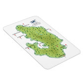 Peak District England Map Magneet (Rechterzijde)