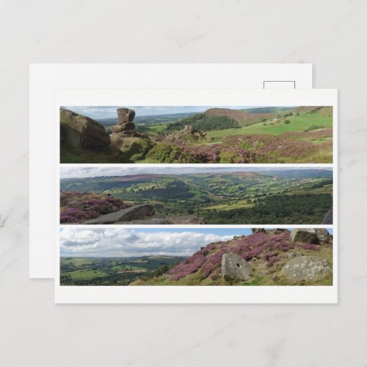 Peak District Hether panoramas Briefkaart (Voorkant / Achterkant)