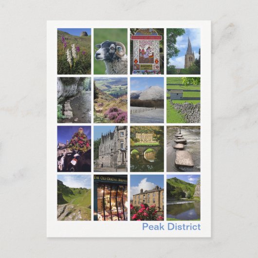 Peak District, meerdere afbeeldingen 3 Briefkaart (Voorkant)