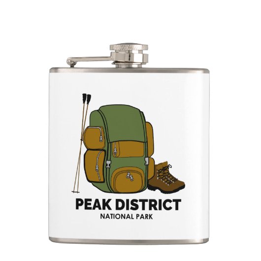 Peak District National Park Backpack Heupfles (Voorkant)