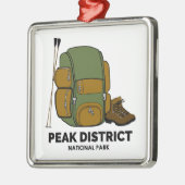 Peak District National Park Backpack Metalen Ornament (Links)