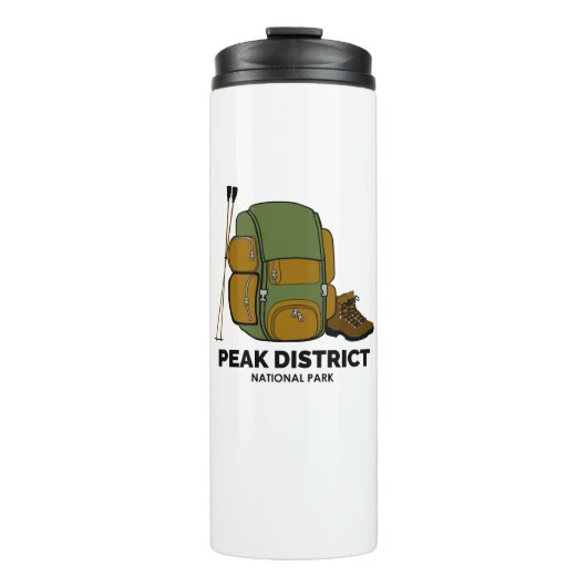 Peak District National Park Backpack Thermosbeker (Voorkant)