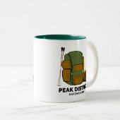 Peak District National Park Backpack Tweekleurige Koffiemok (Voorkant rechts)