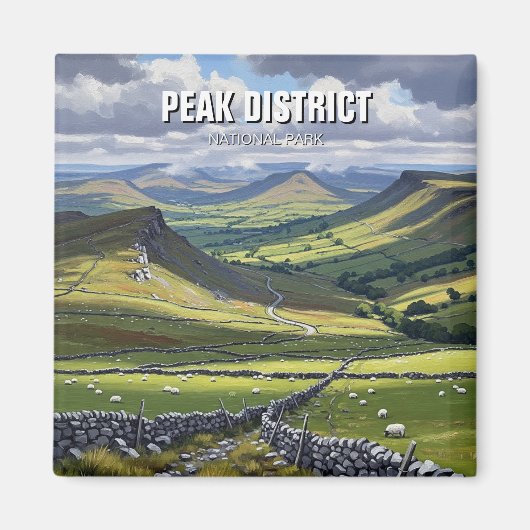 Peak District National Park Engeland Reizen Magneet (Voorkant)