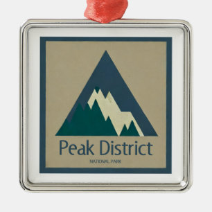 Peak District National Park Landelijk Metalen Ornament