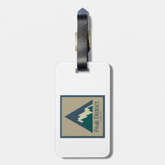 Peak District National Park Rustic Bagagelabel (Achterkant verticaal)