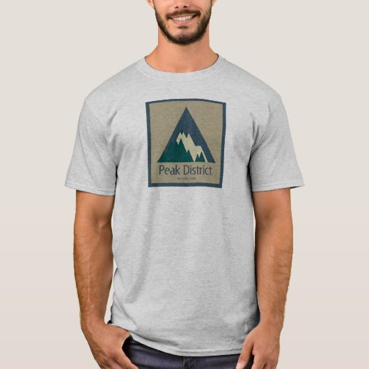 Peak District National Park Rustic T-shirt (Voorkant)