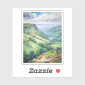 Peak District National Park Waterverf Schilderen Sticker (Vel)