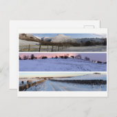Peak District sneeuwpanoramas Briefkaart (Voorkant / Achterkant)