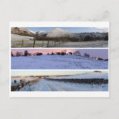 Peak District sneeuwpanoramas Briefkaart (Voorkant)