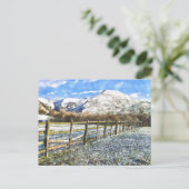 Peak District Snow Waterverf-Style Briefkaart (Staand voorkant)