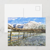Peak District Snow Waterverf-Style Briefkaart (Voorkant / Achterkant)