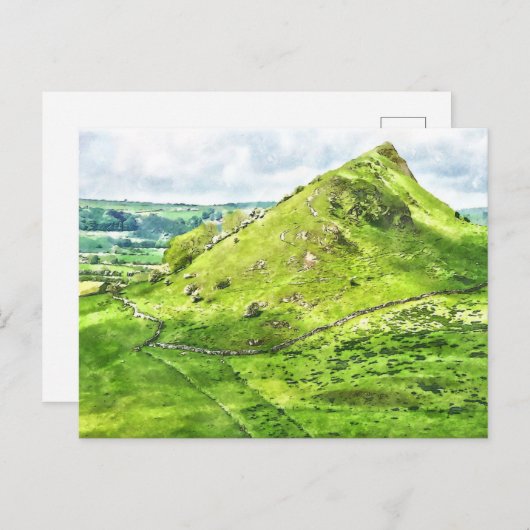 Peak District Waterverf-Stijl Briefkaart (Voorkant / Achterkant)