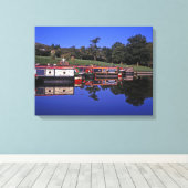 Peak Forest Canal Derbyshire England Canvas Afdruk (Insitu (Houten vloer))