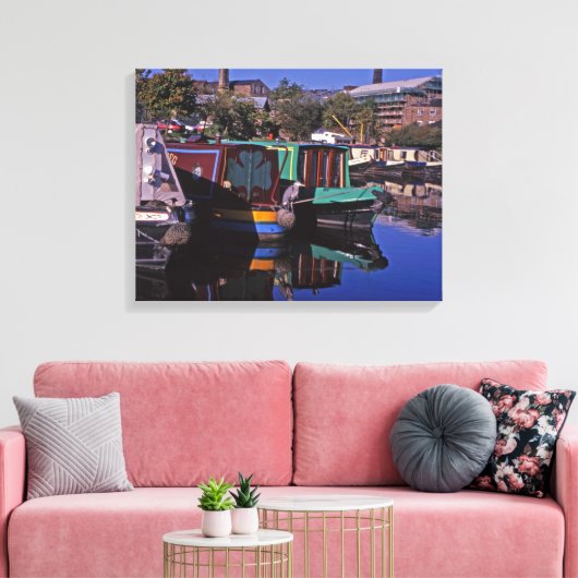 Peak Forest Canal Derbyshire England Canvas Afdruk (Insitu (Woonkamer))