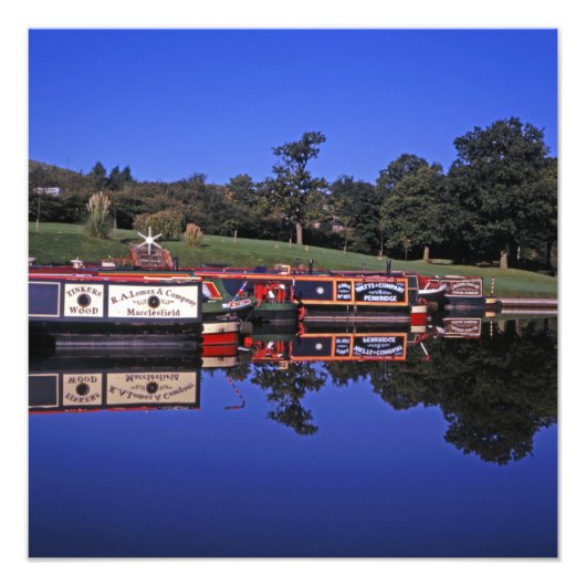 Peak Forest Canal Derbyshire England Foto Afdruk (Voorkant)