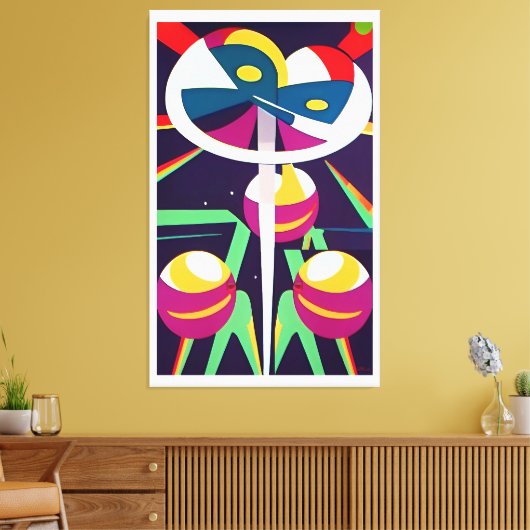 Peak Kasso - Ken Gage Surrealistische Kunst Canvas Afdruk (Insitu (Woonkamer))