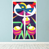 Peak Kasso - Ken Gage Surrealistische Kunst Canvas Afdruk (Insitu (Houten vloer))