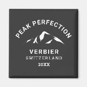 Peak Perfection Winter Ski Snowboard Resort Crest Magneet (Voorkant)