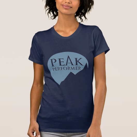Peak Performer dames logo blauw t-shirt (Voorkant)