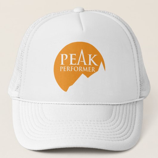 "Peak Performer" logo oranje pet pet (Voorkant)