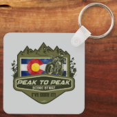 Peak to Peak Scenic Byway Motorcycle 01 Sleutelhanger (Achterkant)
