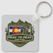 Peak to Peak Scenic Byway Motorcycle 01 Sleutelhanger (Achterkant)