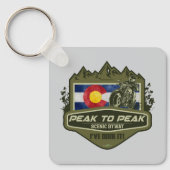 Peak to Peak Scenic Byway Motorfiets 01 Sleutelhanger (Voorkant)
