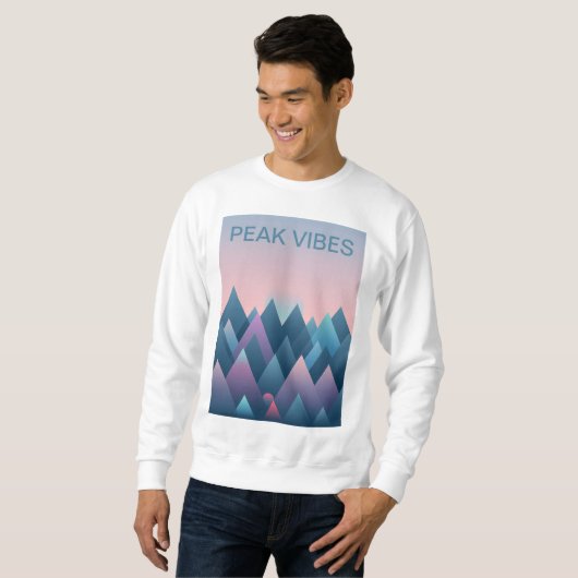 Peak Vibes: Mountain Adventure Sweatshirt (Voorkant volledig)