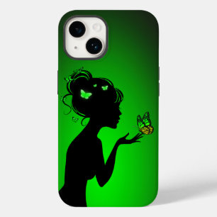 Peak voor iPhone 14 Green Papillons Case-Mate iPhone 14 Hoesje