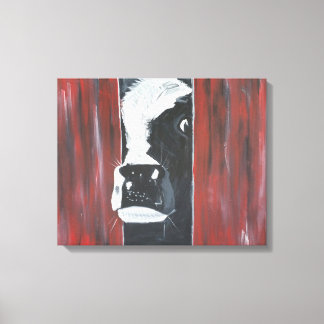 Peakaboo koe canvas afdruk