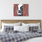Peakaboo koe canvas afdruk (Insitu (Slaapkamer))
