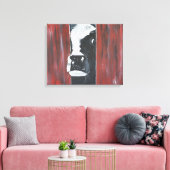 Peakaboo koe canvas afdruk (Insitu (Woonkamer))