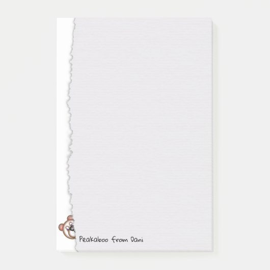 Peakaboo Teddy gescheurd papier Post-it® Notes (Voorkant)