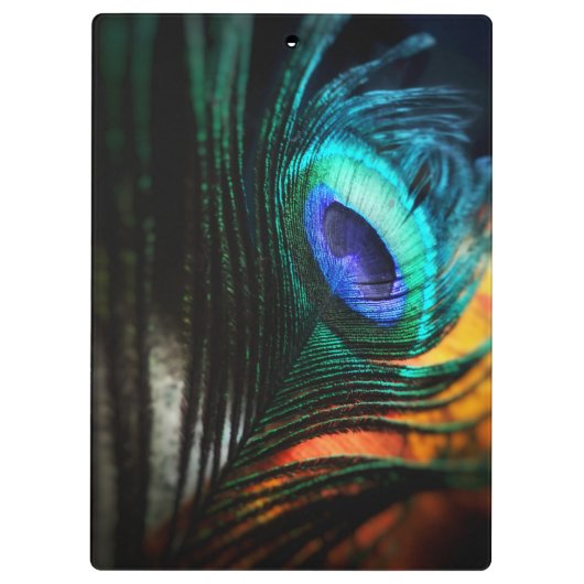 Peakcock Veer dichtbij en persoonlijk Klembord (Achterkant)