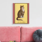 Peake, Chessie's Old Man tomcat tabby cat Canvas Afdruk (Insitu (Woonkamer))
