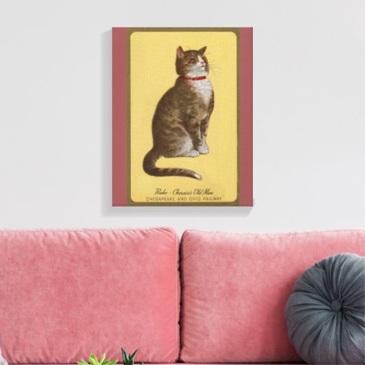 Peake, Chessie's Old Man tomcat tabby cat Canvas Afdruk (Insitu (Woonkamer))