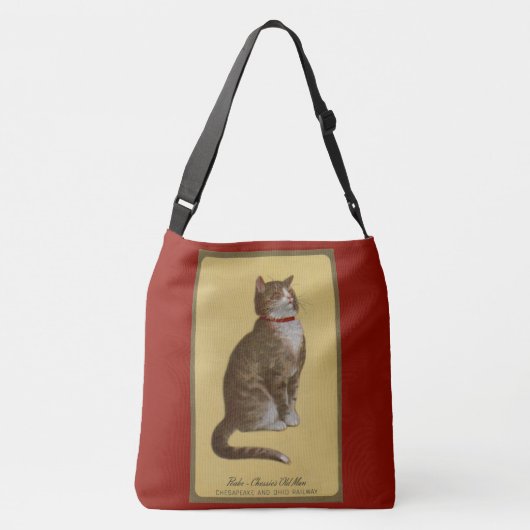 Peake, Chessie's Old Man tomcat tabby cat Crossbody Tas (Achterkant)