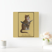 Peake, Chessie's Old Man tomcat tabby cat kat Vierkante Klok (Huis)