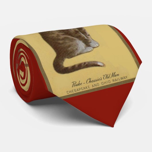 Peake, Chessie's Old Man tomcat tabby cat Stropdas (Opgerold)