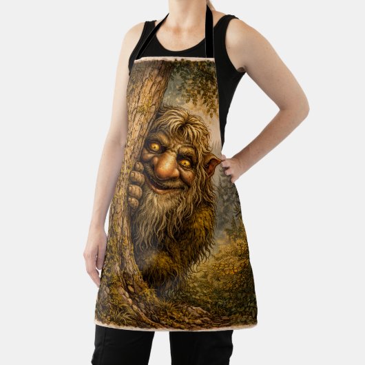 Peaking Norwegian Troll, Apron Schort (Insitu)