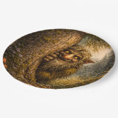 Peaking Norwegian Troll, Paper Plates Papieren Bordje (Gekanteld)