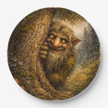 Peaking Norwegian Troll, Paper Plates