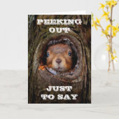 "PEAKING OUT" het is ** UW VERJAARDAG ** Kaart (Gele Bloem)